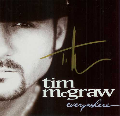 Tim McGraw autographed CD